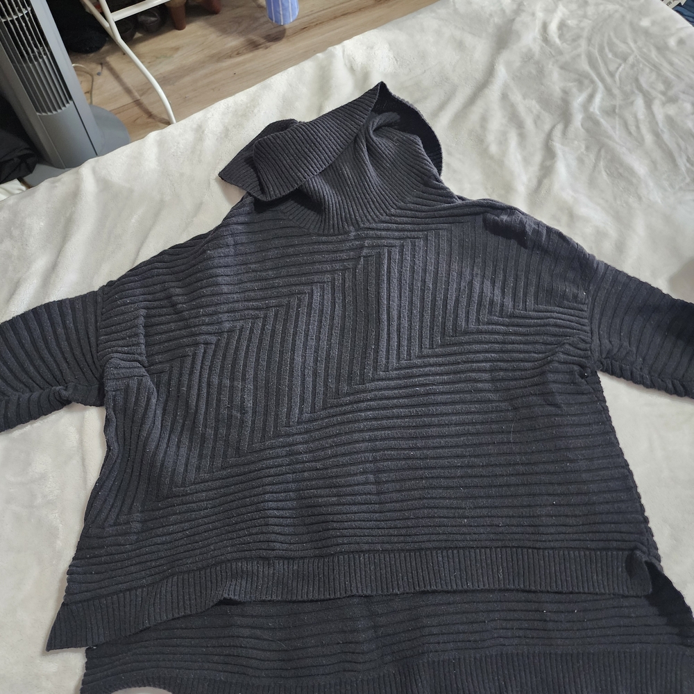 Michael Kors Black Knit Loose Turtleneck